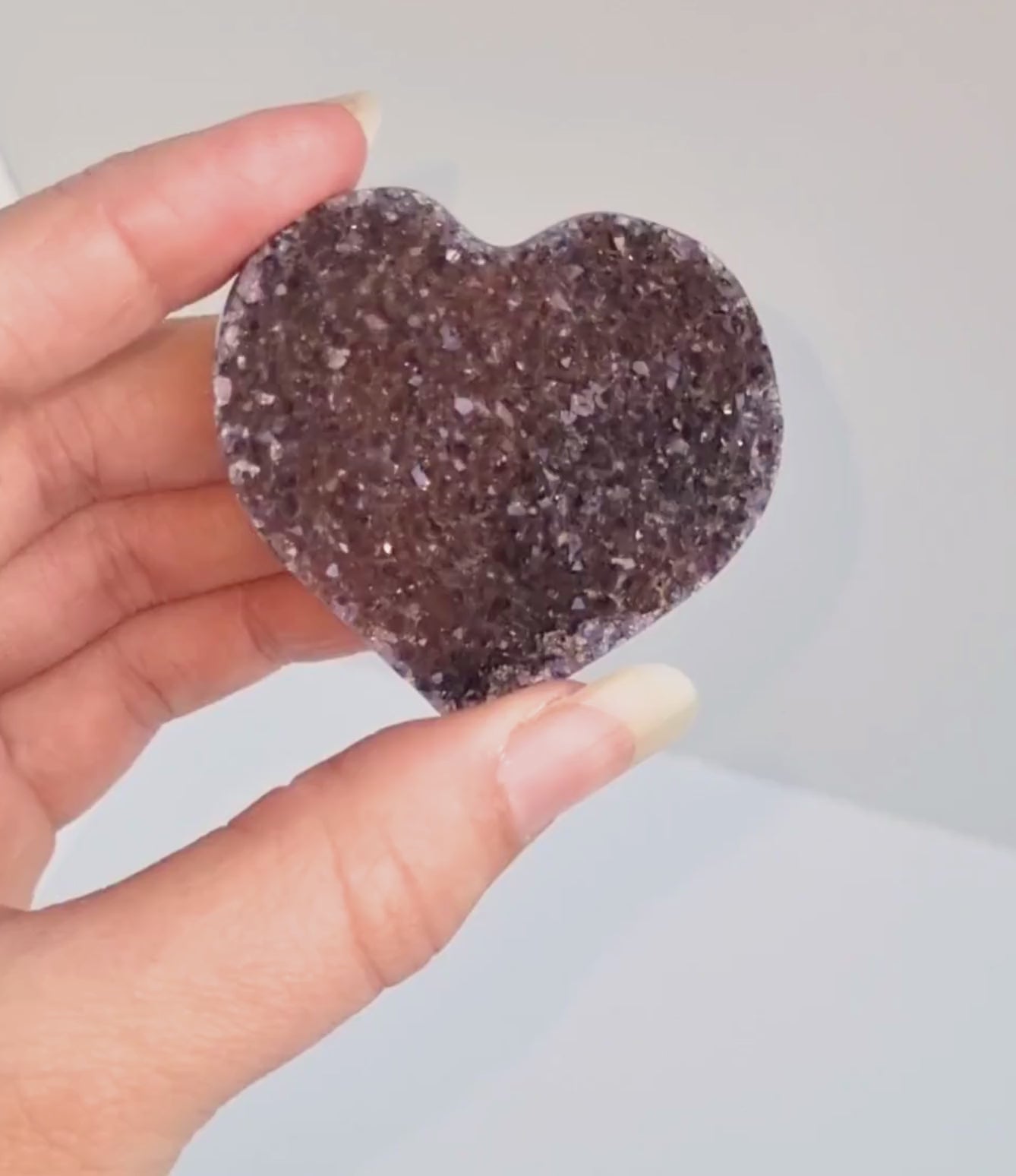 Amethist met agaat hart