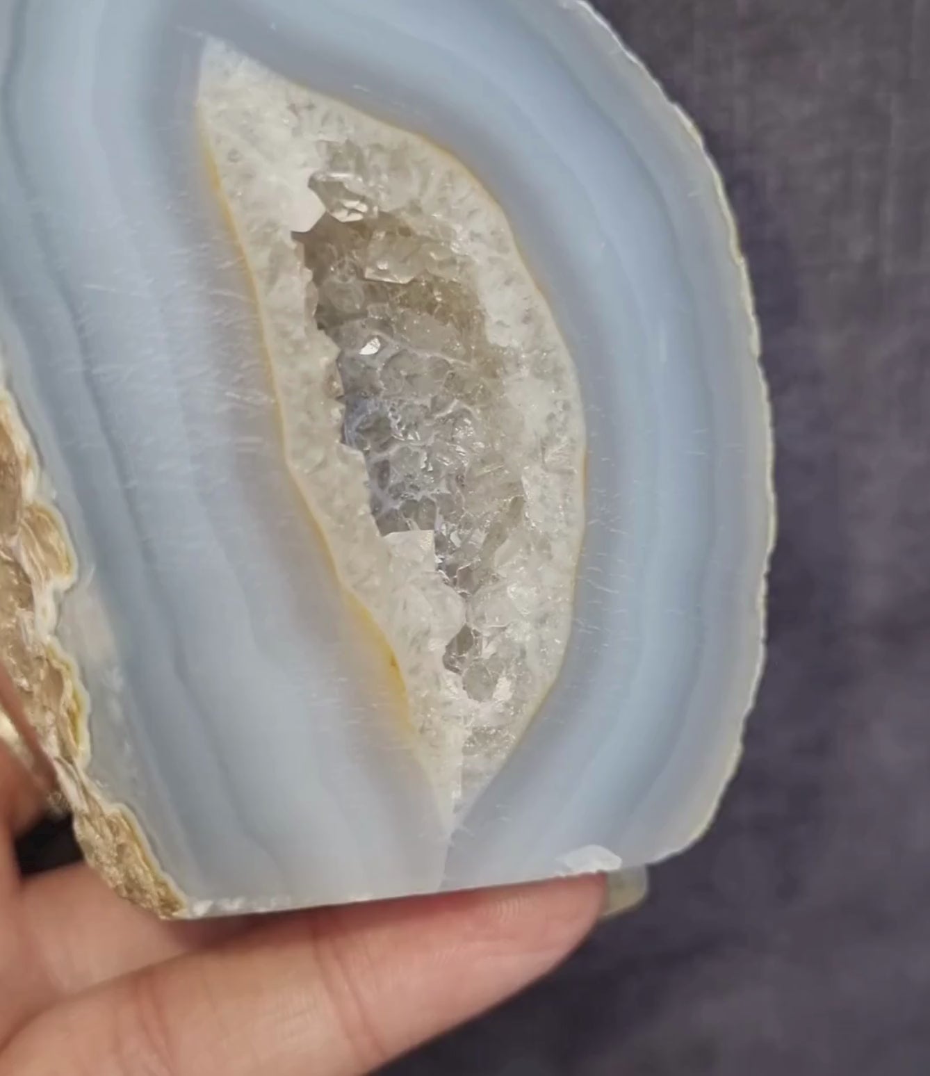 Agaat geode op standvlak