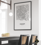 STREET MAP GRONINGEN WANDDECORATIE