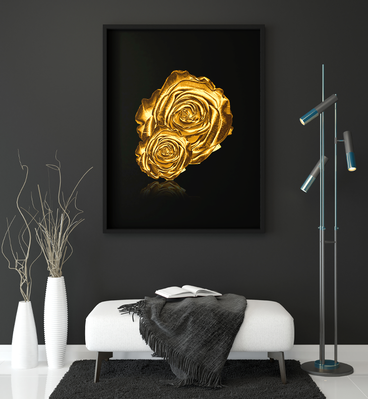 BLACK & GOLD ROOS POSTER
