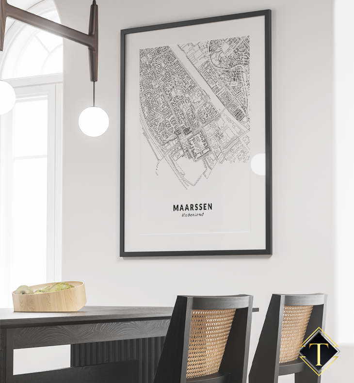 STREET MAP MAARSSEN WANDDECORATIE