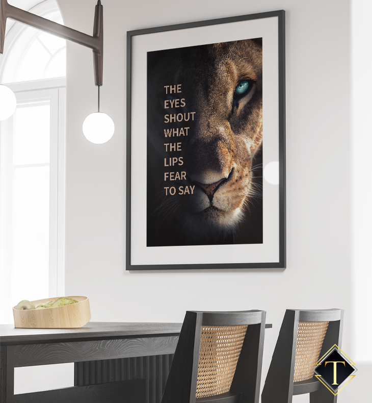 THE EYES WANDDECORATIE