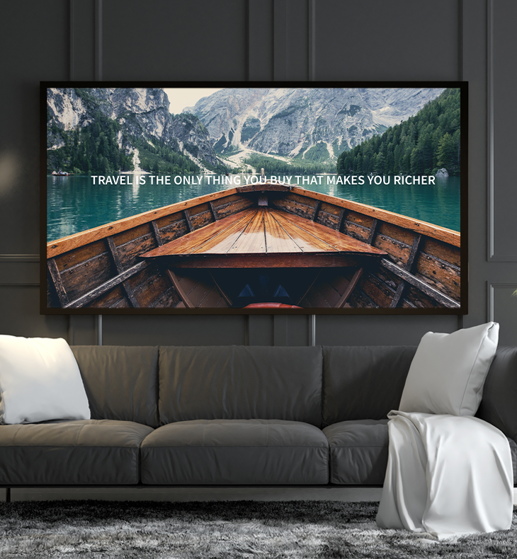 TRAVEL MAKES YOU RICHER WANDDECORATIE