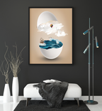 WERELD EI WANDDECORATIE