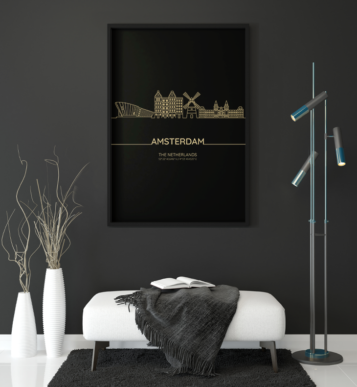 SKYLINE AMSTERDAM POSTER