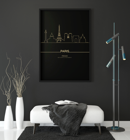 SKYLINE PARIJS POSTER